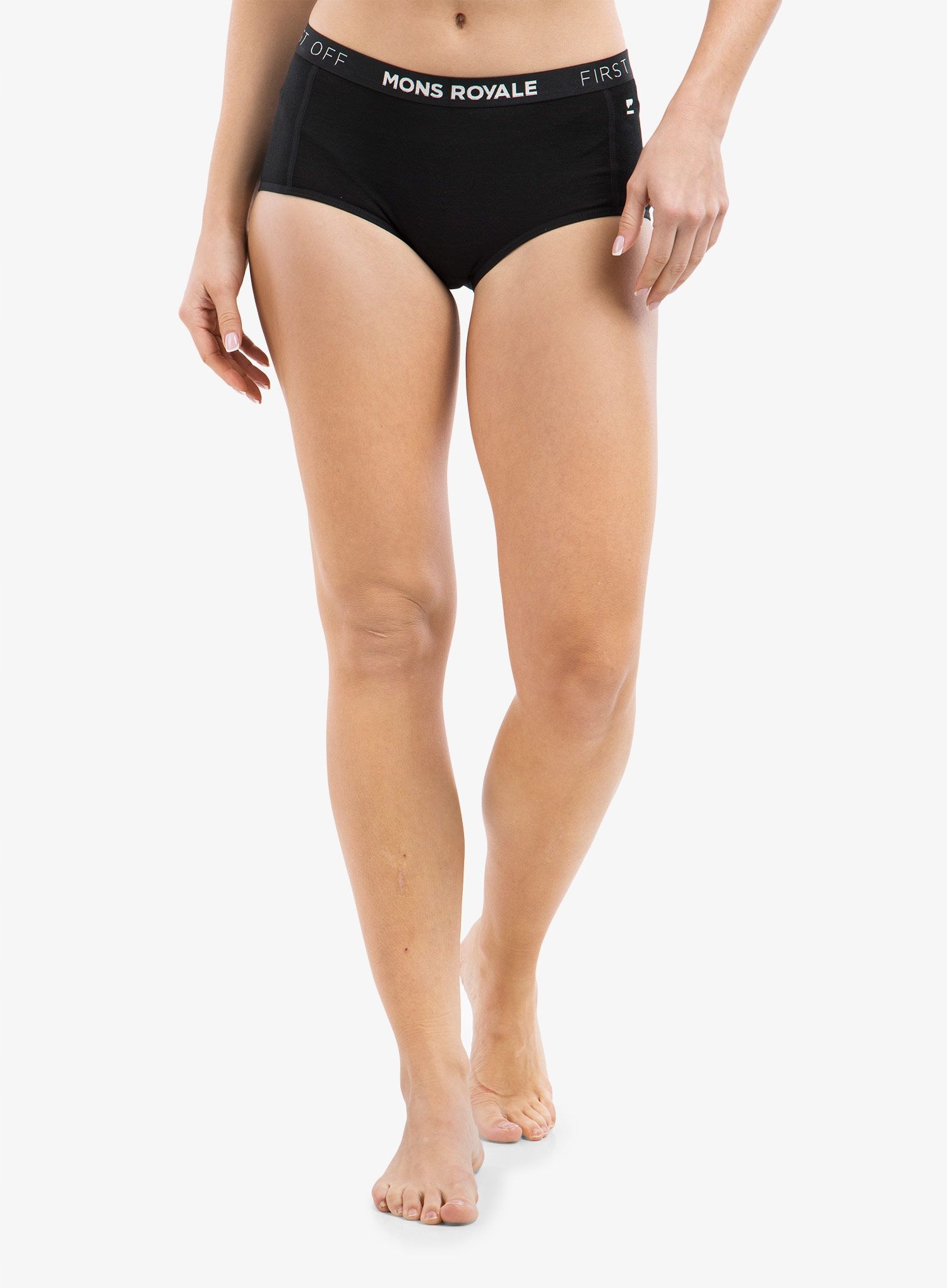 Dámské termoaktivní boxerky Mons Royale Sylvia Boyleg černé Xs