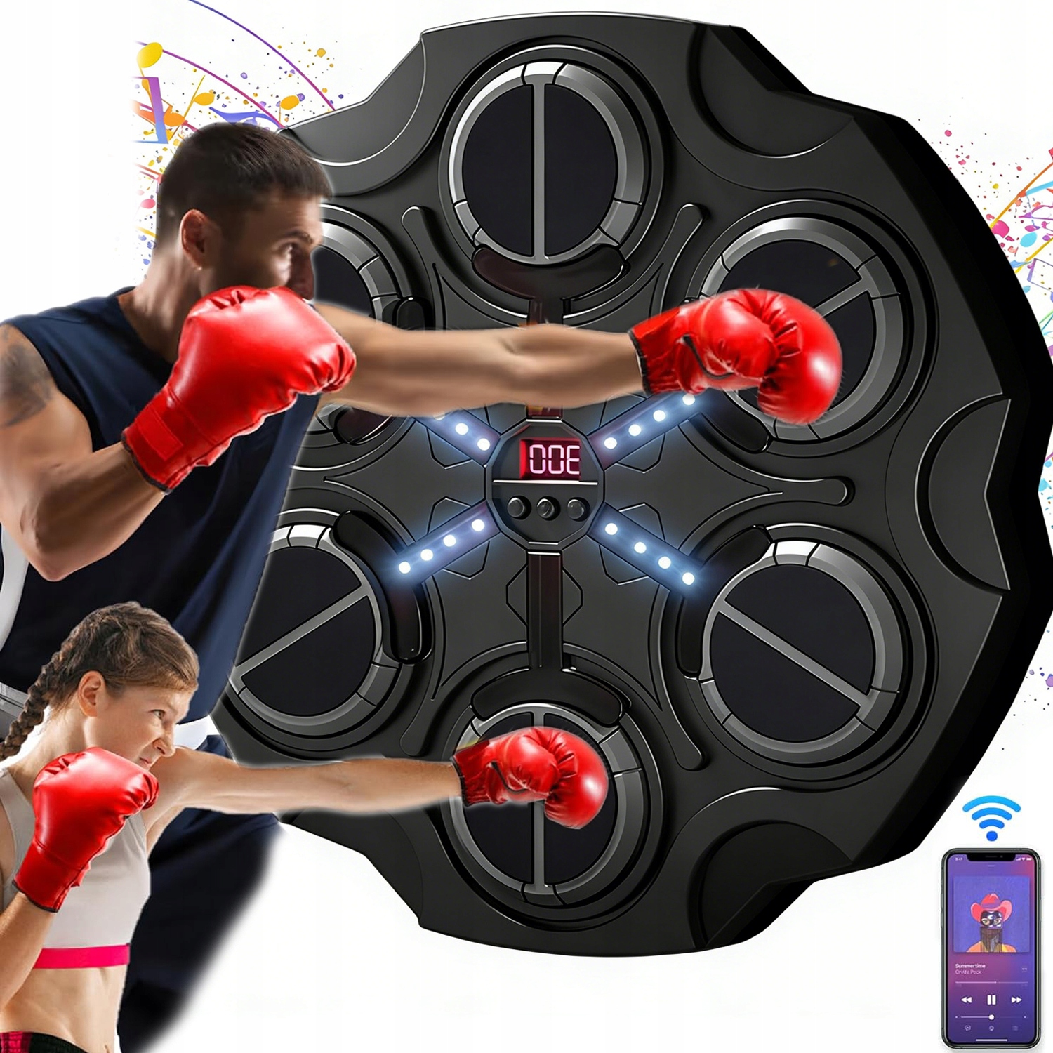 BT MUSIC BOXING MACHINE W TRENINGOWY ŚCIANA BOKSERSKA TARGET 3 PRĘDKOŚCI