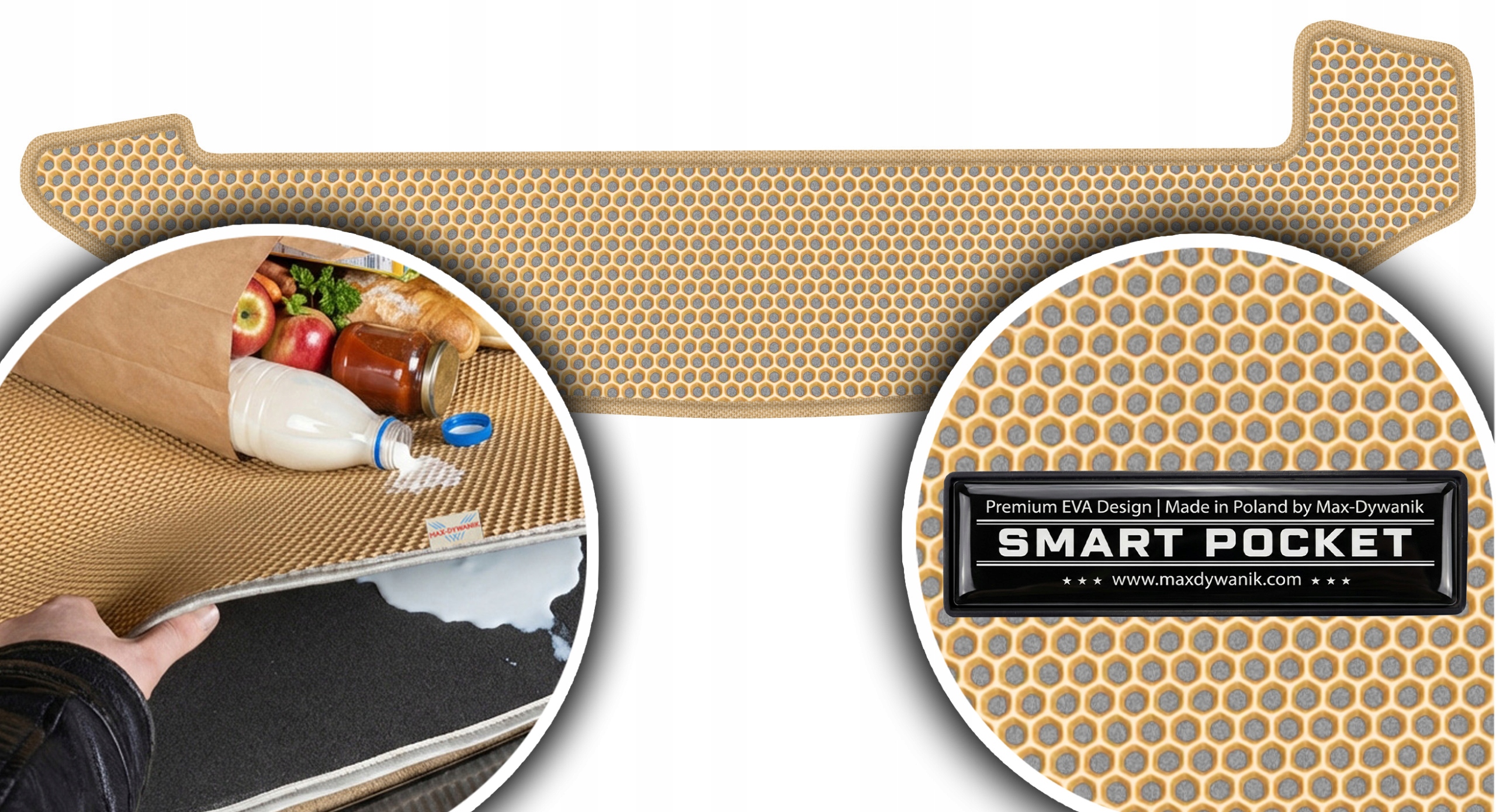 Kia Carens III Minivan 7os 06-13 Vložka do kufru Eva Smart Pocket Béžová