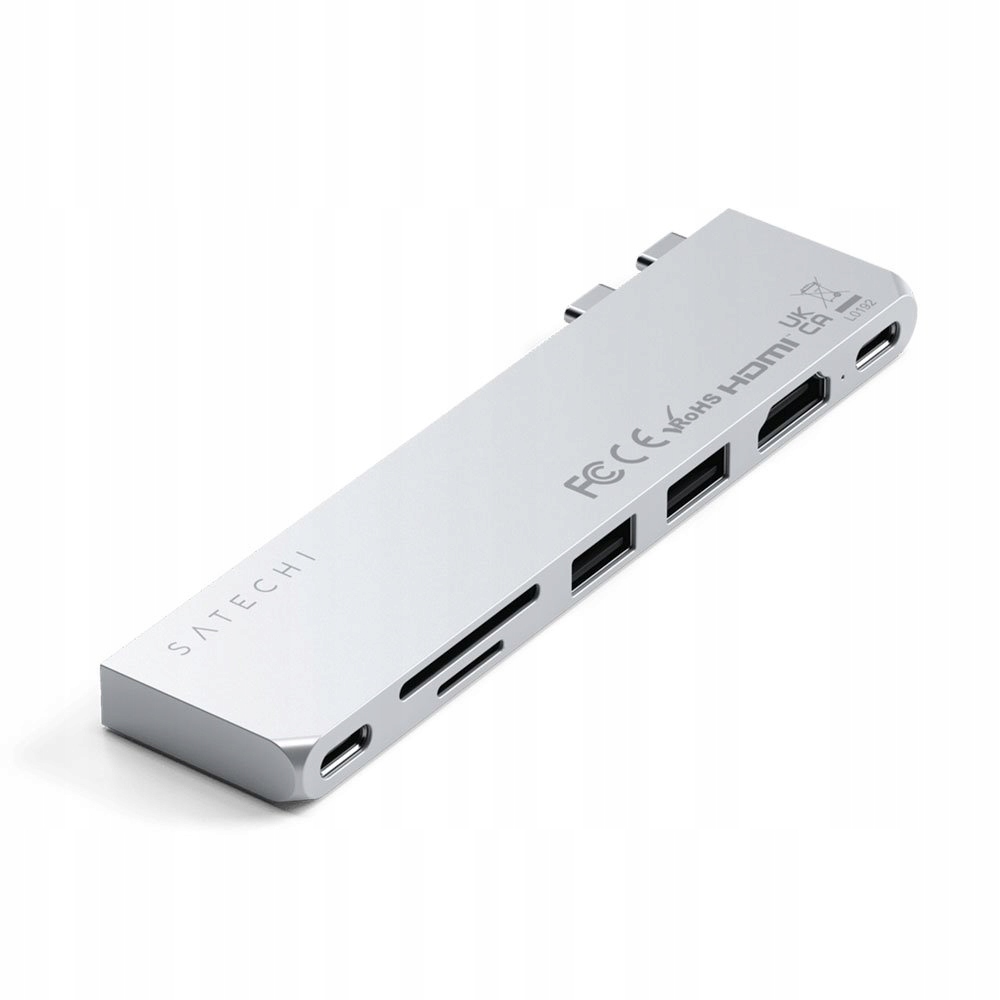Satechi Usb-c Pro Hub Slim Silver St-hucphss