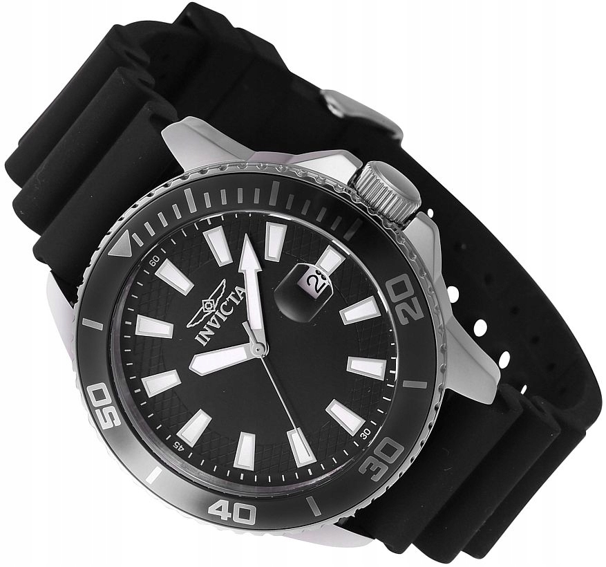 Mládežnické Sportovní Hodinky Invicta 46087 Černé Diver S Lupou Luma 45 mm