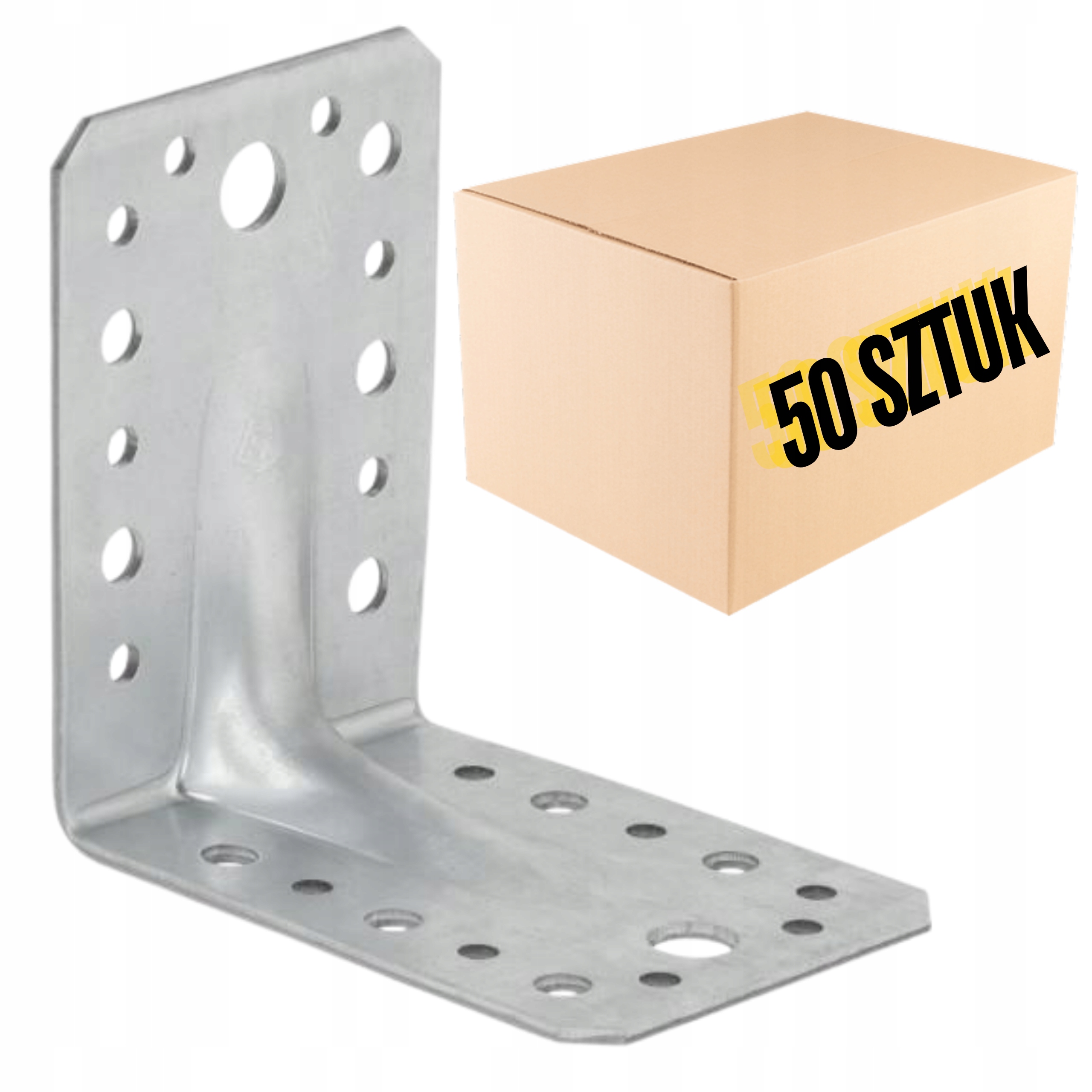 50 x Tesařský Úhelník S Prolisem 90x90x65x2,5 mm Montážní Spojka