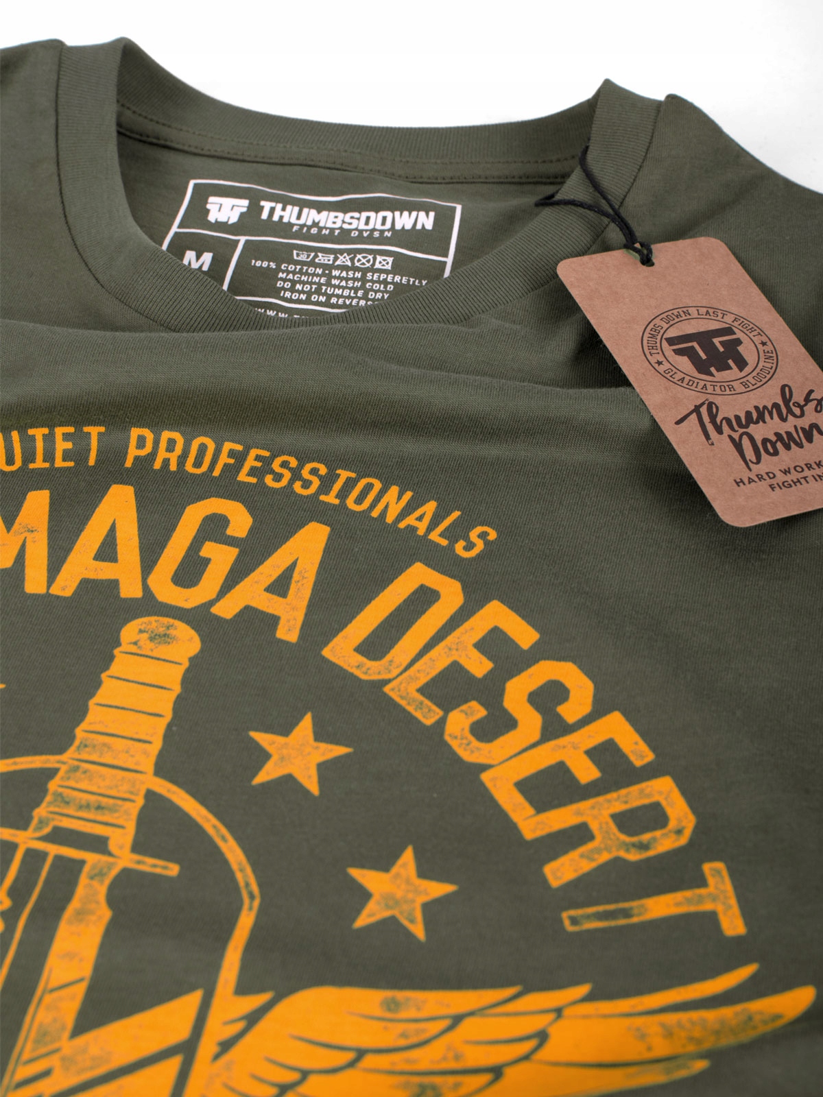 Koszulka KRAV MAGA 100% Bawełna Organiczna THUMBSDOWN - ArmyT-shirt | XL Kolekcja Krav Maga Combat System