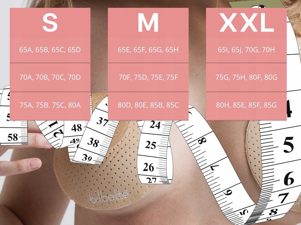 Nakładki gładkie na biust modelujące rozmiar S Skład materiałowy Nylon