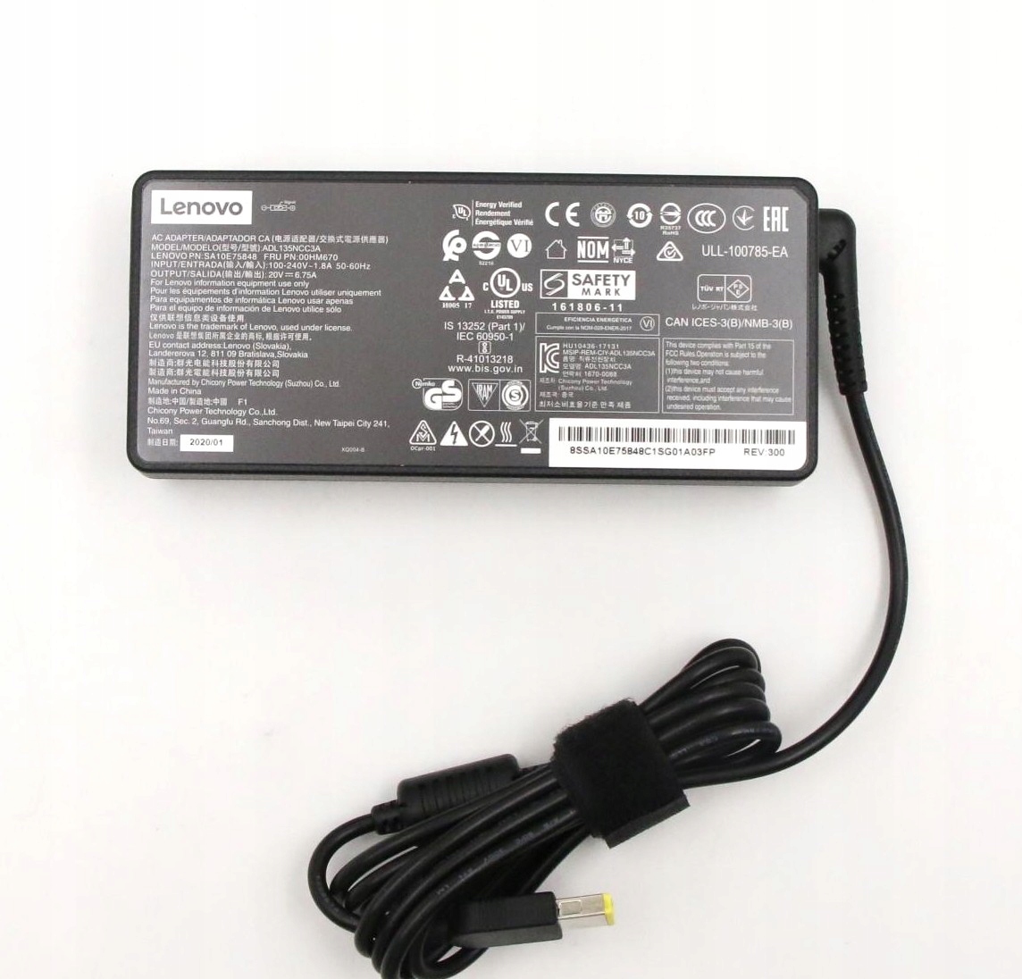 Zasilacz 135W slim tip 00HM670 Lenovo Legion Y520 Y530 Y730