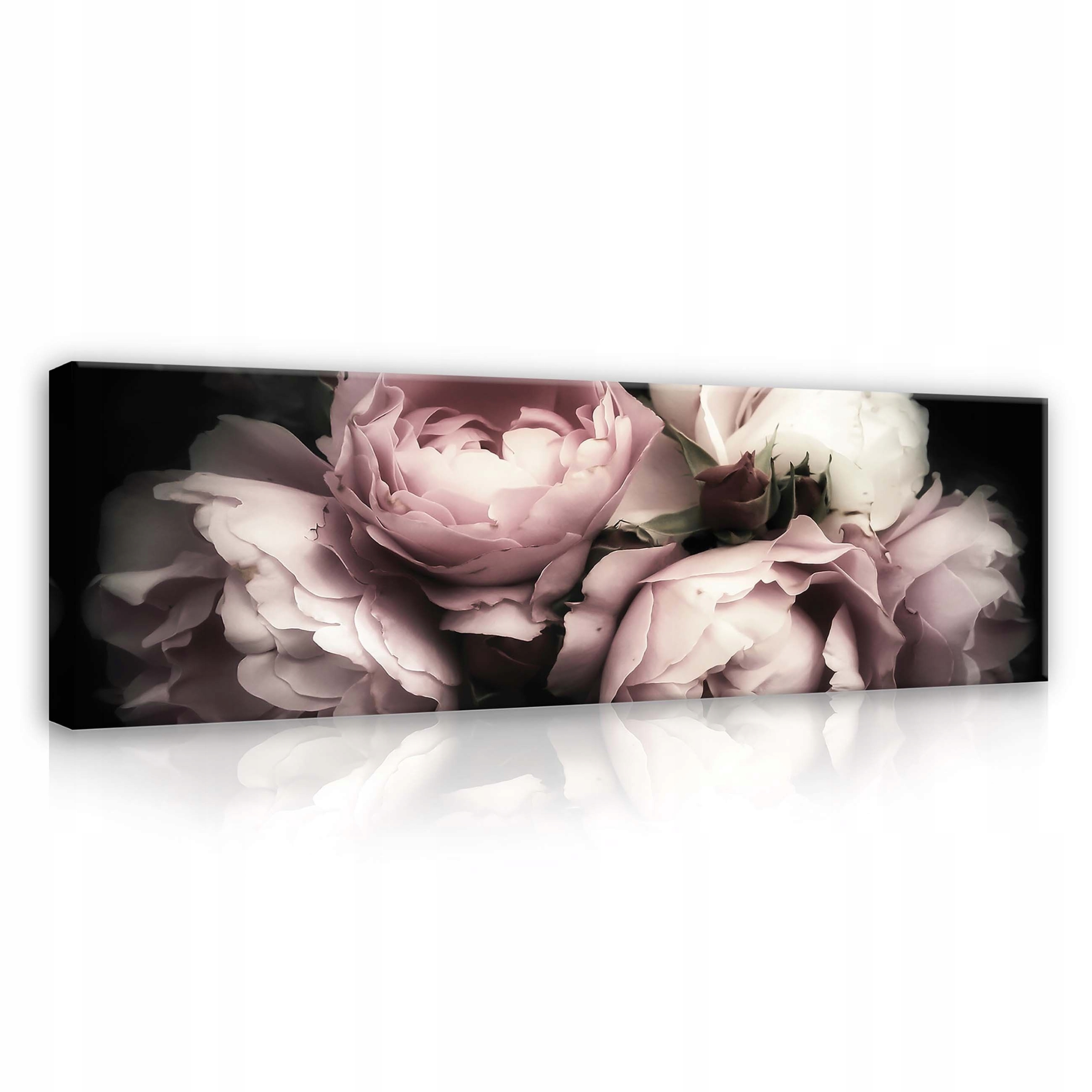Obraz 145x45 Jemnost jemnost romantika pivoňky růže kytice tmavá