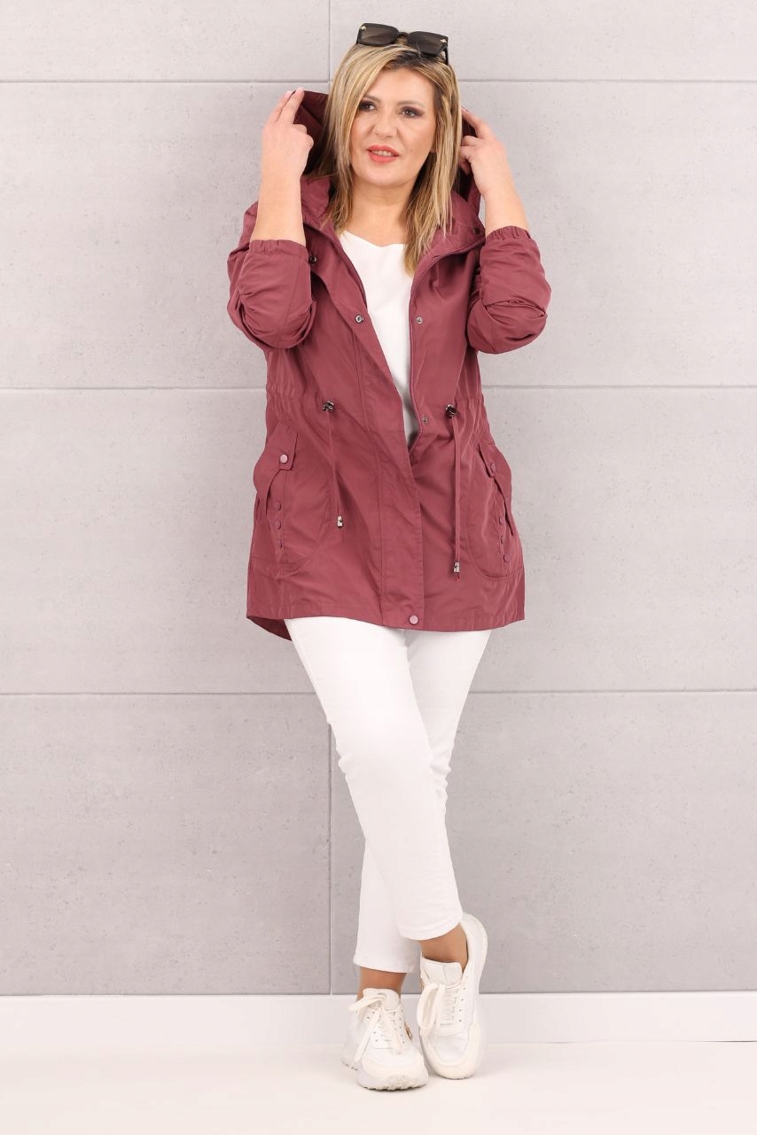 KURTKA DAMSKA PARKA CIENKA PRZEJŚCIOWA Z KAPTUREM Płeć kobieta