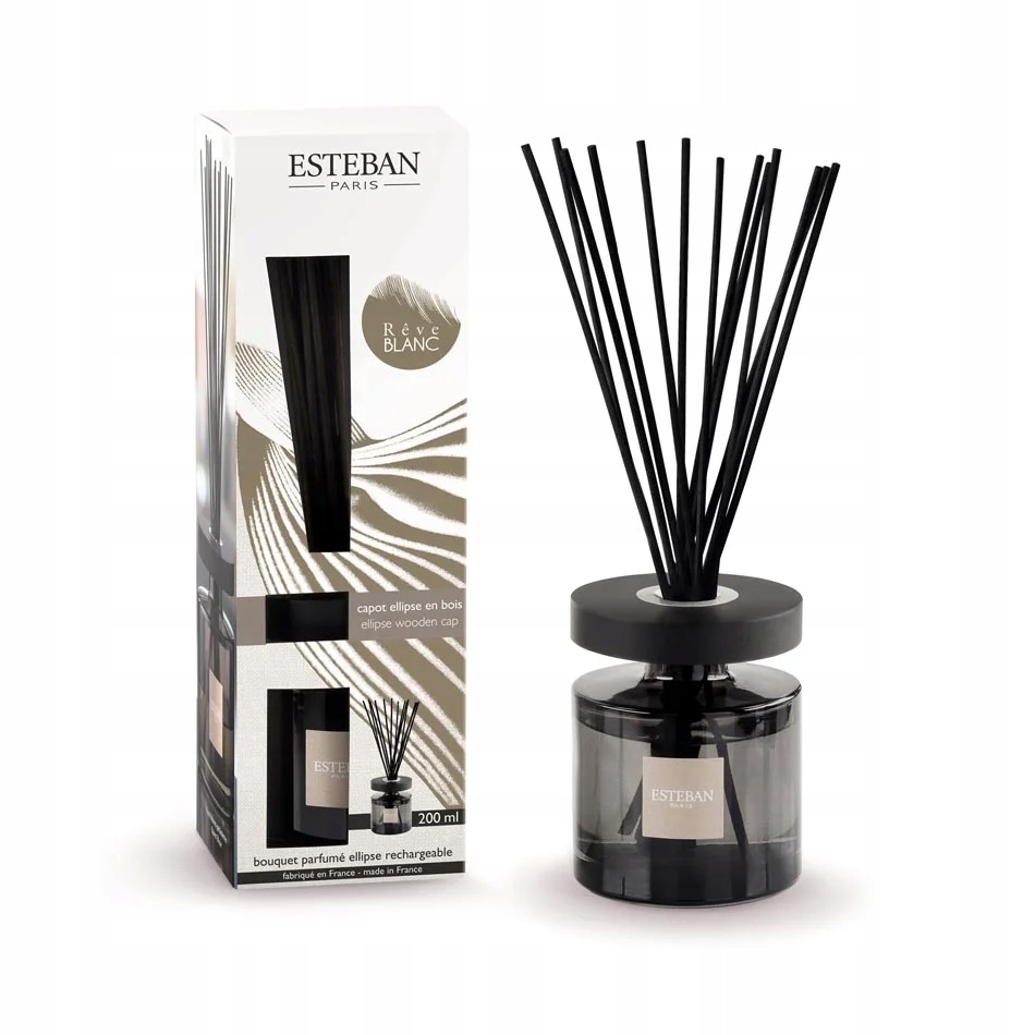 Esteban Paris Difuzér s vůní a tyčinkami 200 ml Vůně Reve Blanc