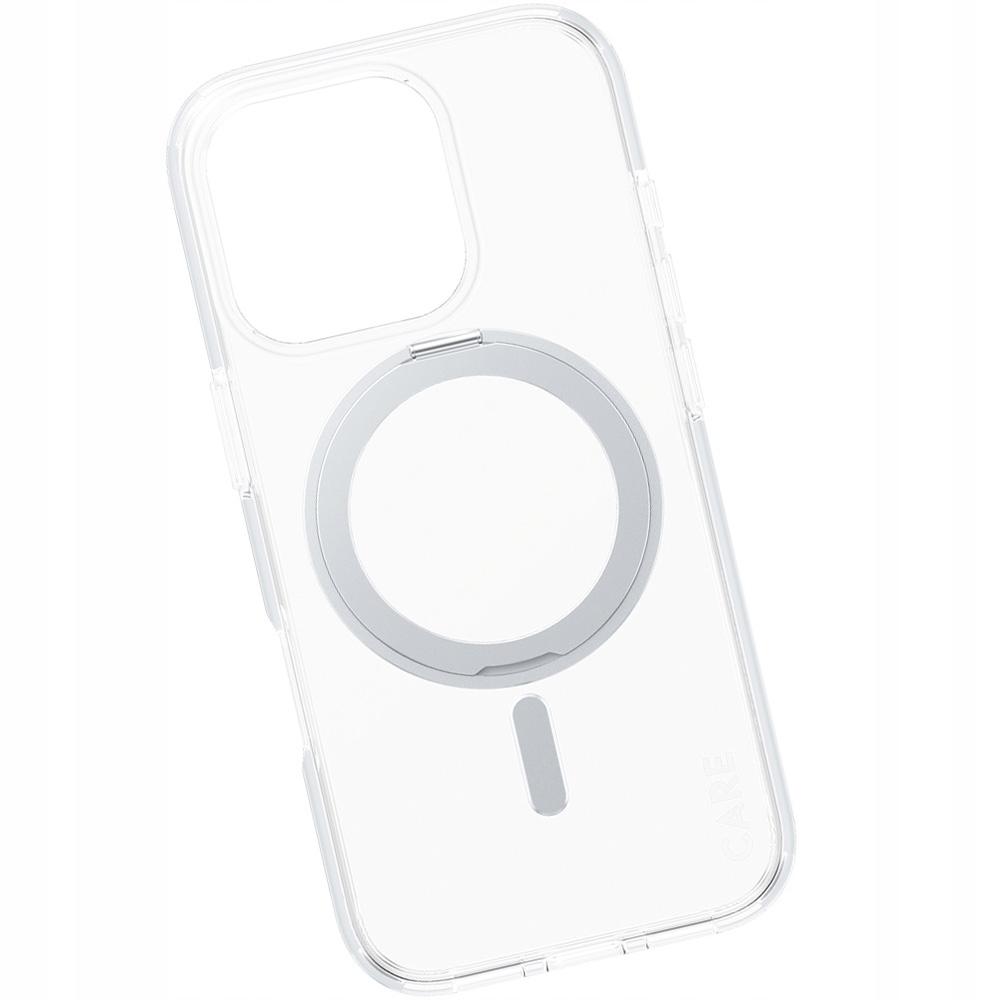 PANZERGLASS Feature Case Transparent w. Silver Kickstand & MagSafe iPhone 16 Pro — 7
