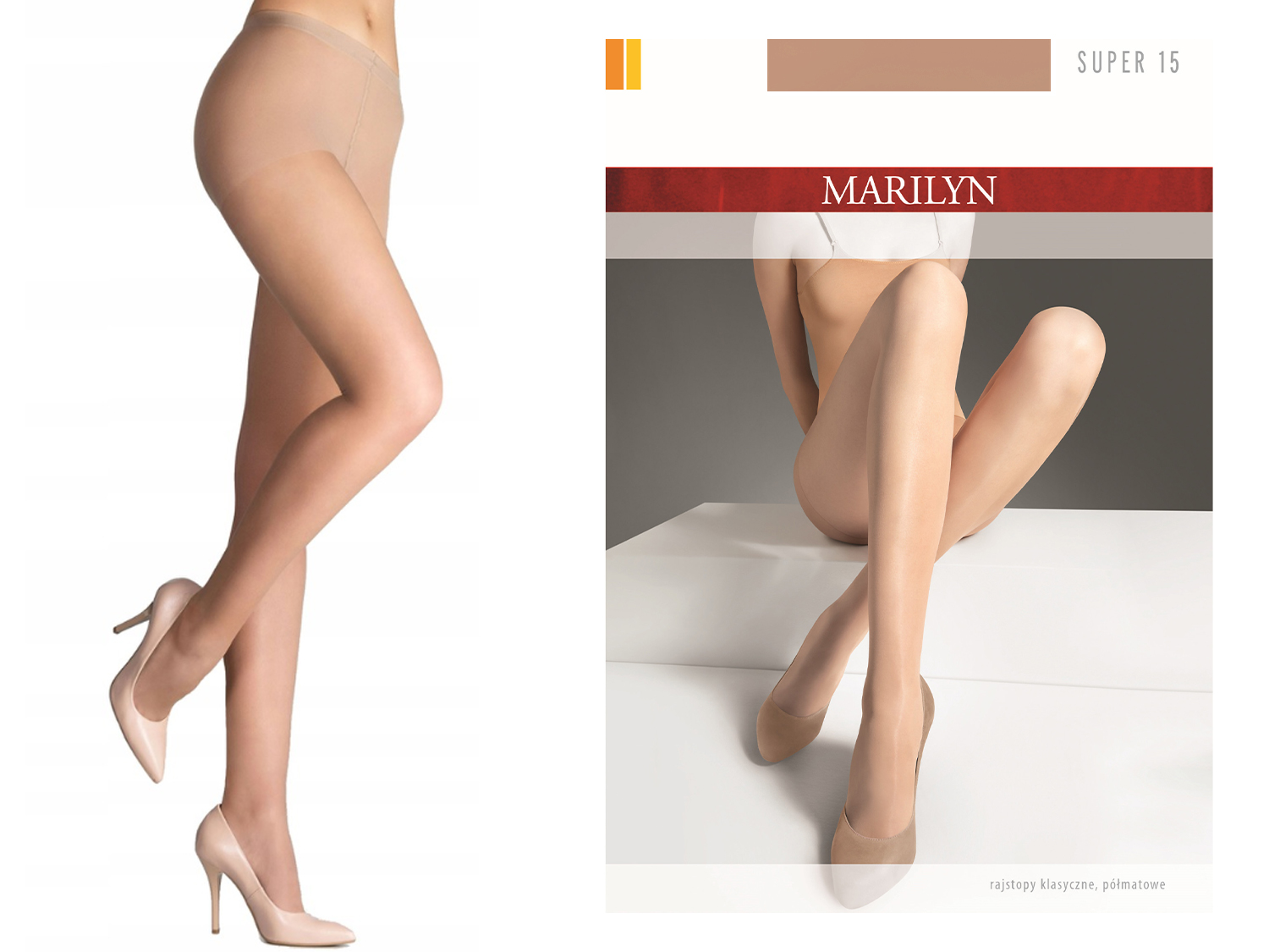 

Półmatowe Rajstopy 15 Marilyn Beige 2-S