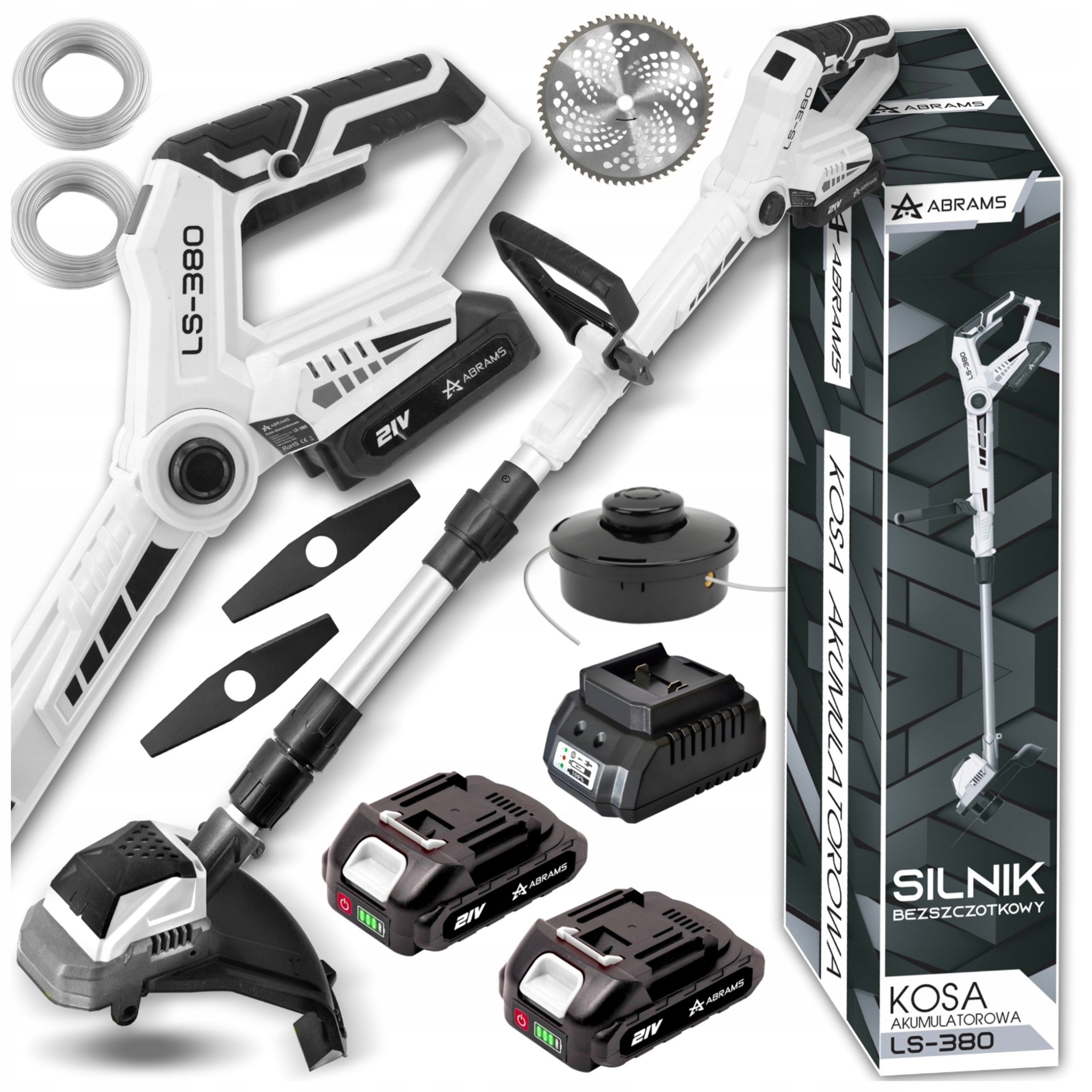 Křovinořez Akumulátorová Podřezávačka Trávy Bezkartáčová Zahradní 2AKU 21V Sada