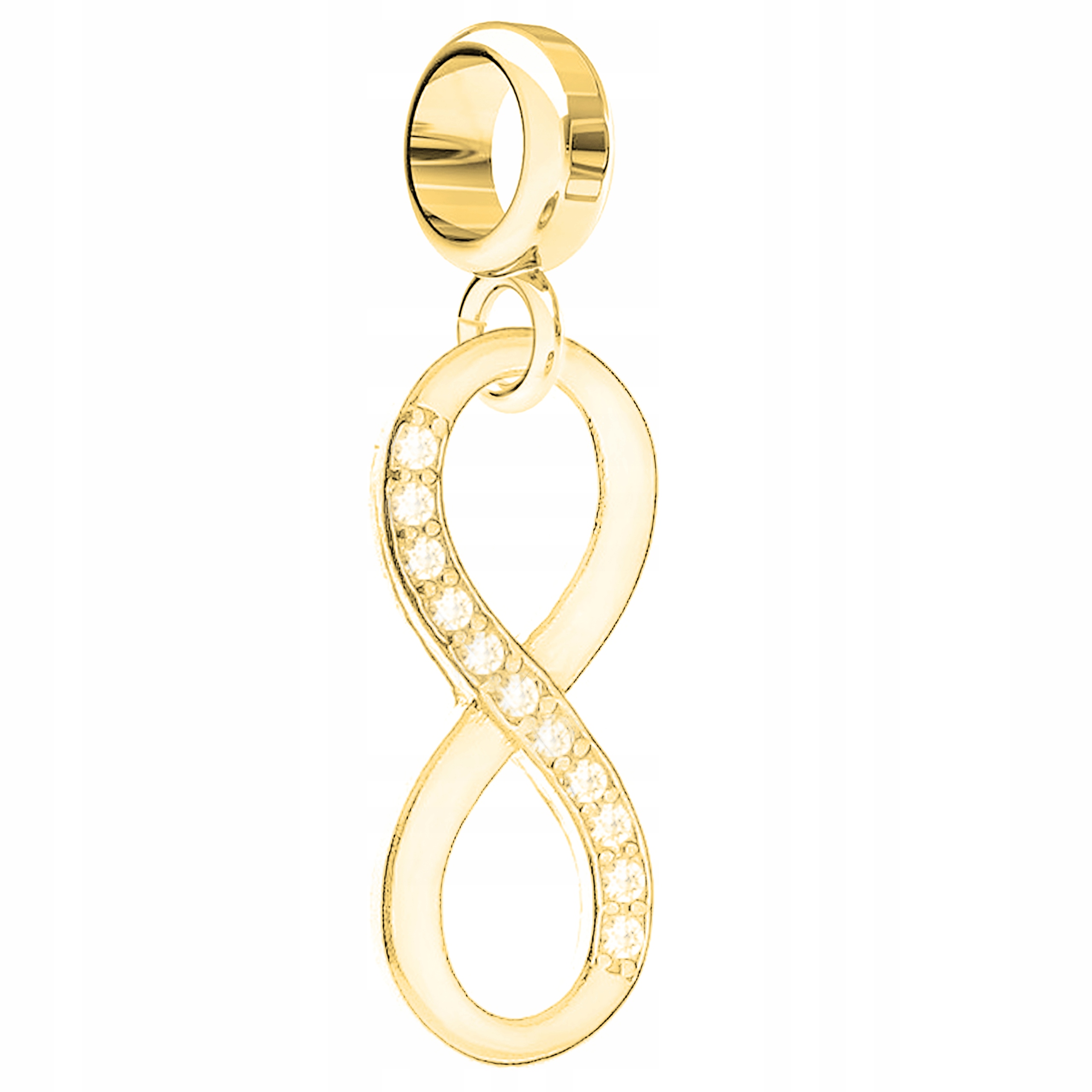 Charms Zlatý znak s nekonečnem Symbol Infinity Osmička Stříbro 925