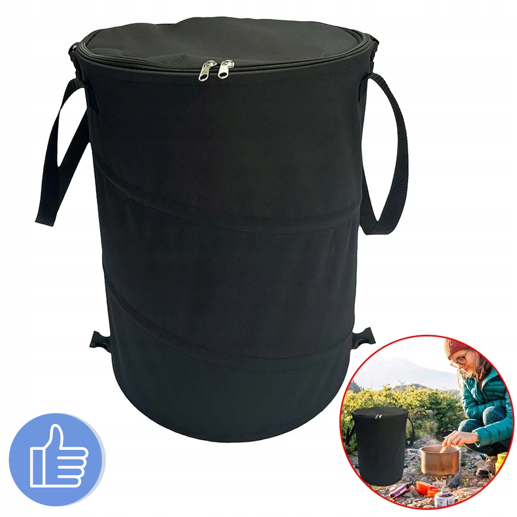 Turistický Koš 37 L Skládací, Zesílený, Odolný Proti Kousání, Kempování