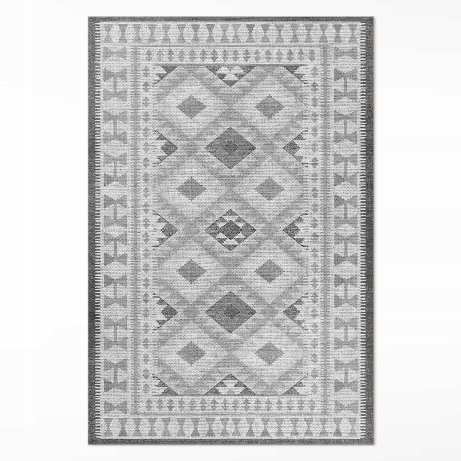Vinylový koberec so vzorom v modernom štýle Rozmer: 150 x 225 cm Šedé kosoštvorce