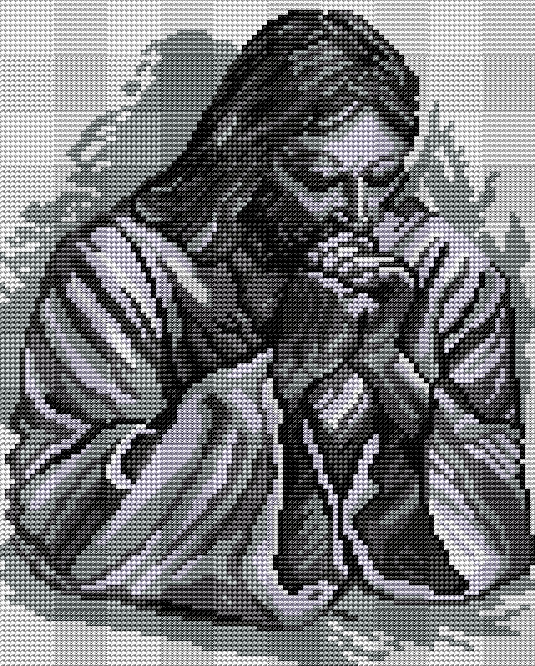 Kanva potisk Ježíš komplet křížková výšivka 24x30cm