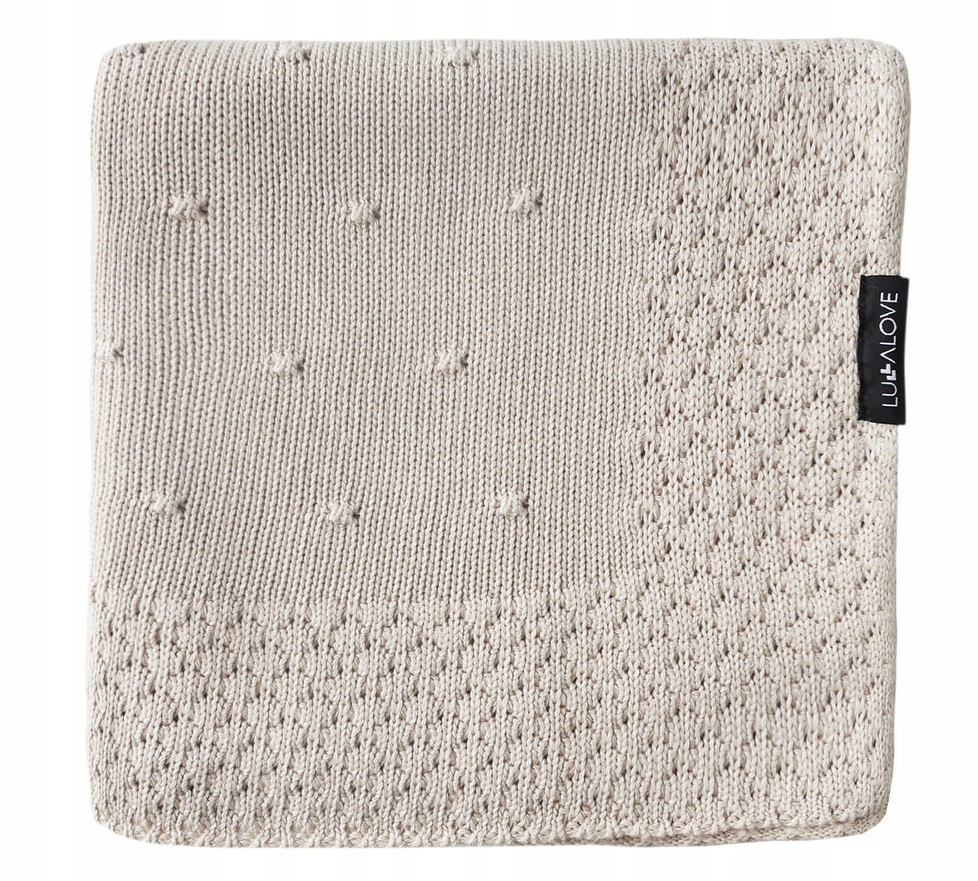 Kocyk dla niemowląt bambusowy Popcorn beż Lullalove