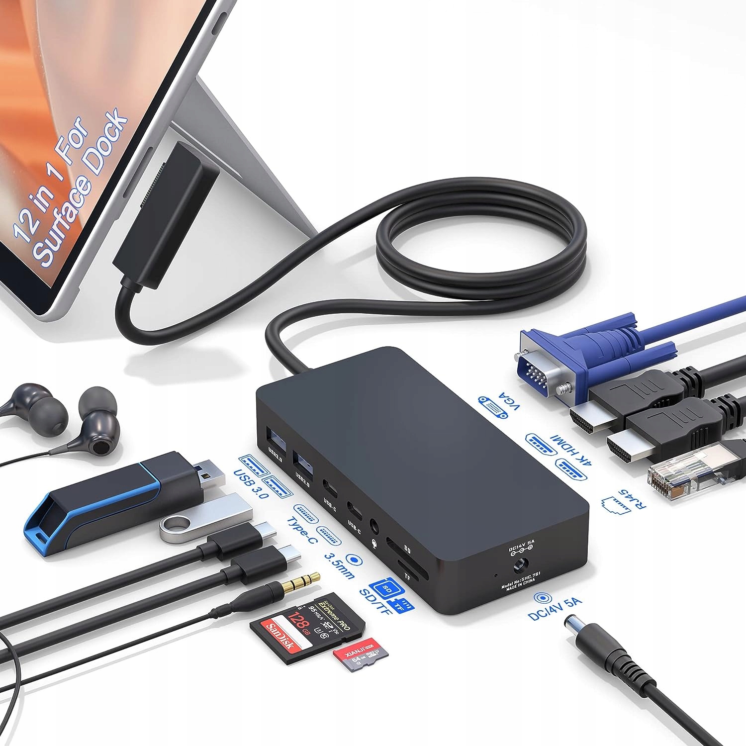 Stacja Dokująca Dok Rozszerzający 12w1 Rytaki Pro SHC791