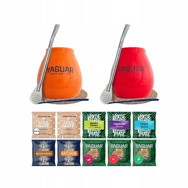 Sada Yerba Mate pro dva 10x50 g, mnoho příchutí
