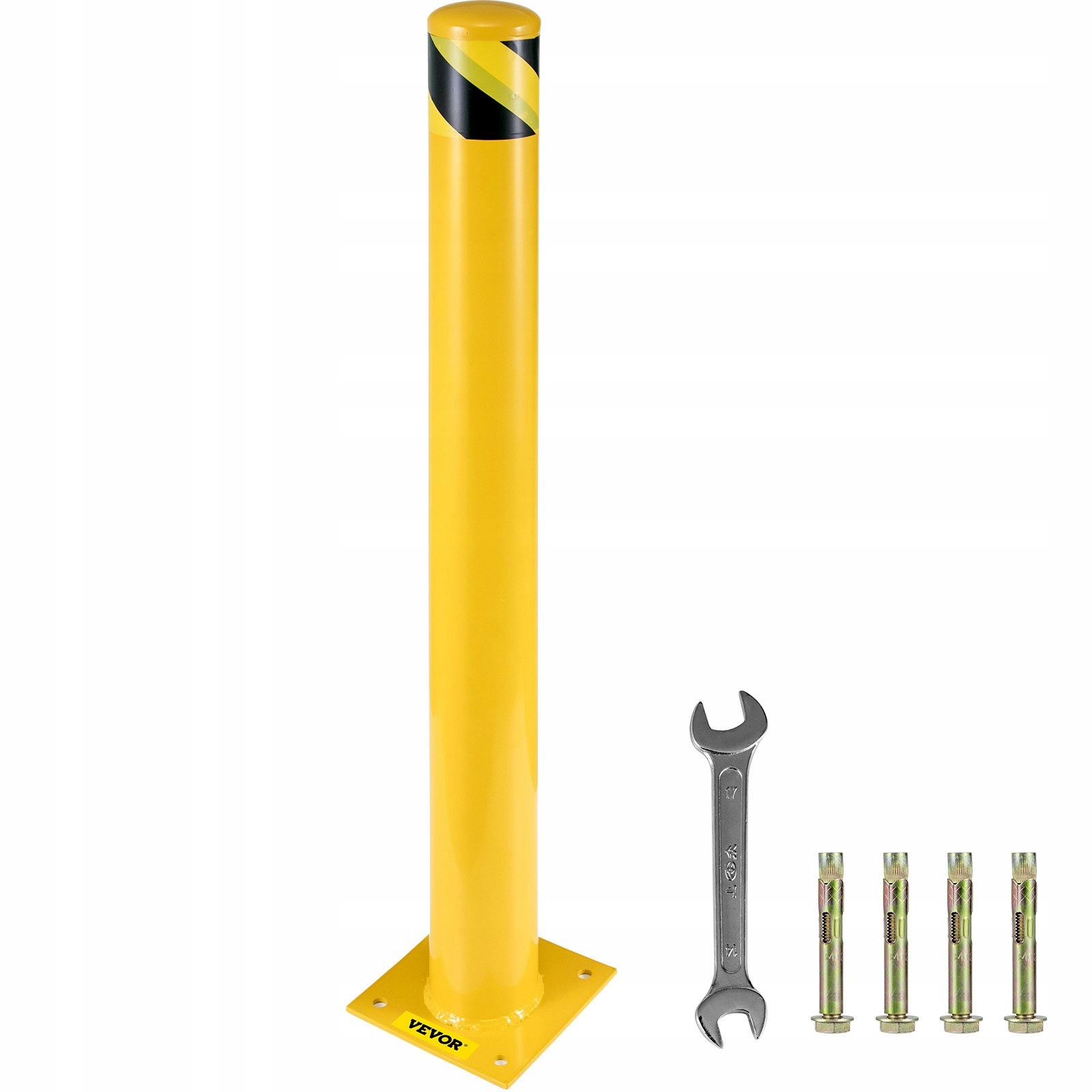 Ochranné sloupky pro parkoviště 107 cm žluté, ocelové, antikorozní