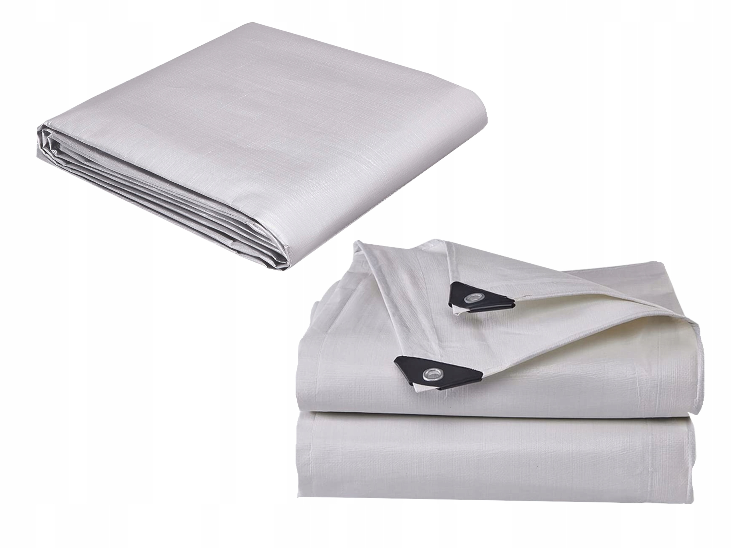 PLANDEKA GRUBA SREBRNA MOCNA OCHRONNA 2,4x3m WODOODPORNA WZMOCNIONA