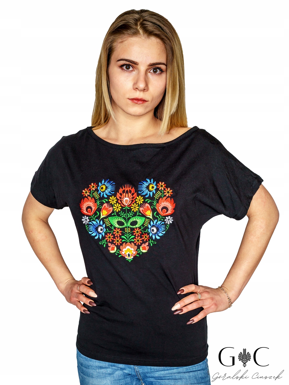 

Koszulka góralska bawełniana haftowana folkowa