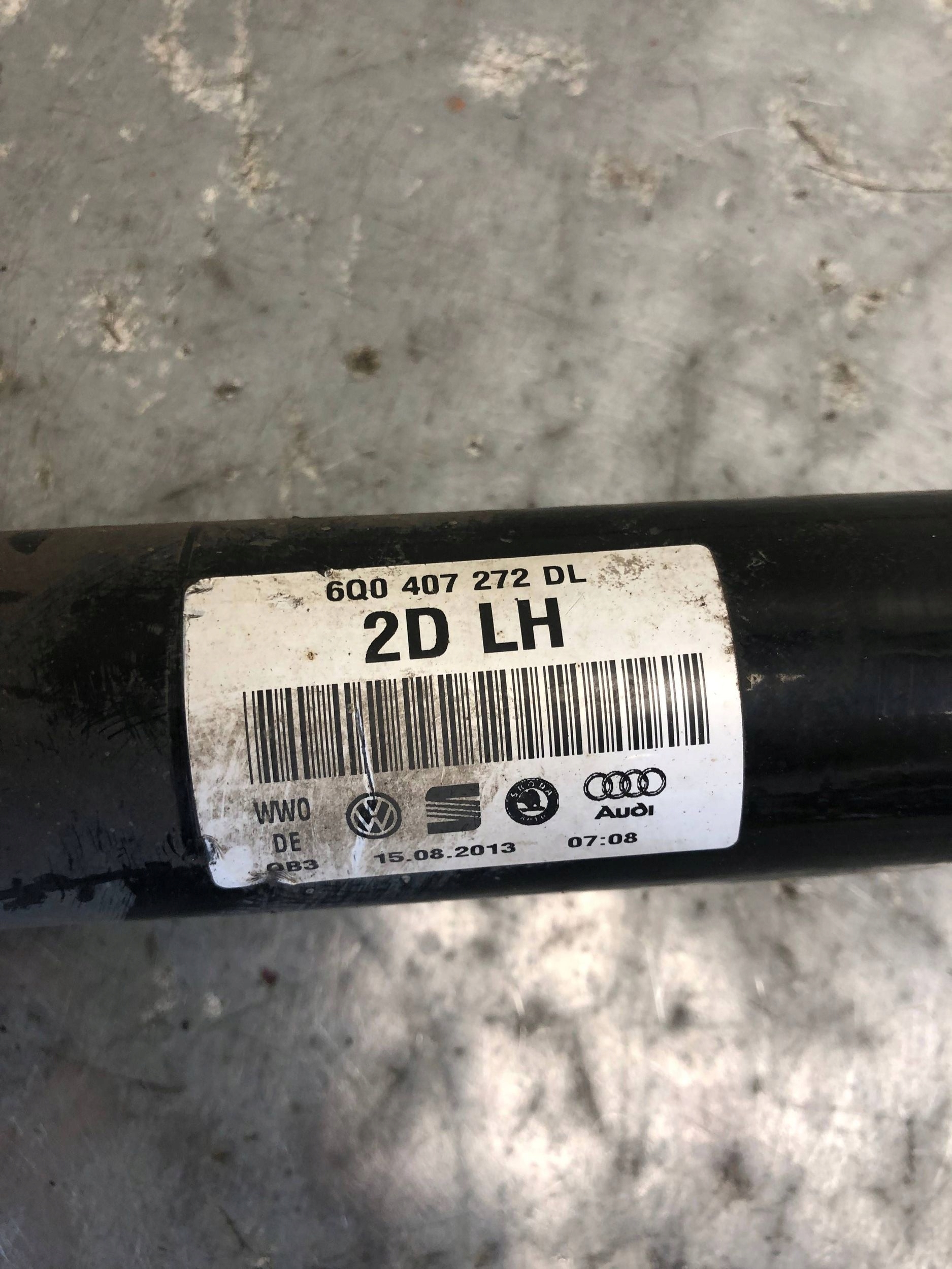 semi-axis right VW POLO CROSS 6Q0407272DL