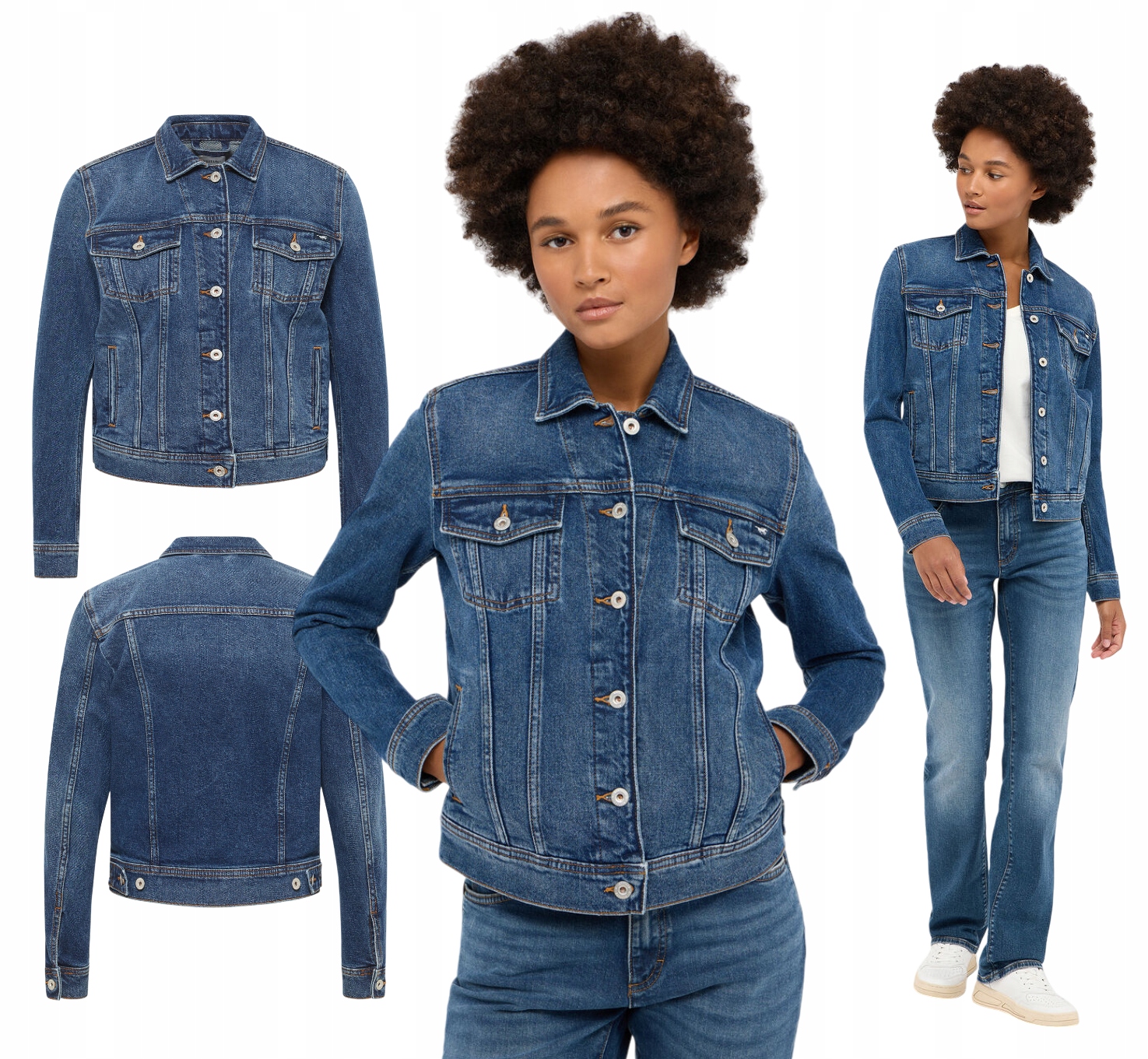 Dámská džínová bunda Mustang Santa Rosa Granátová Jeans vel. M