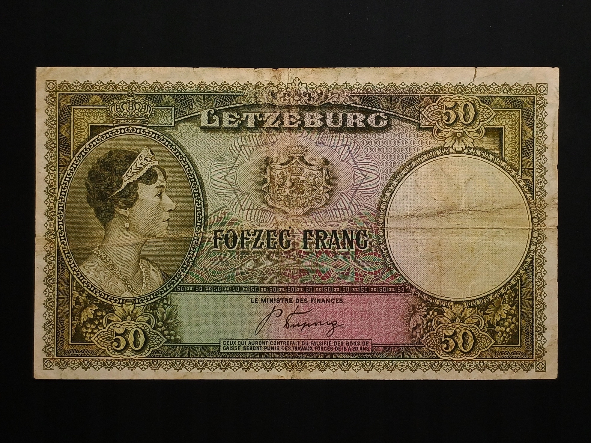 Luksemburg - 50 Frang franków ND (1944)