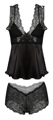 Dkaren komplet spodního prádla černý velikost M