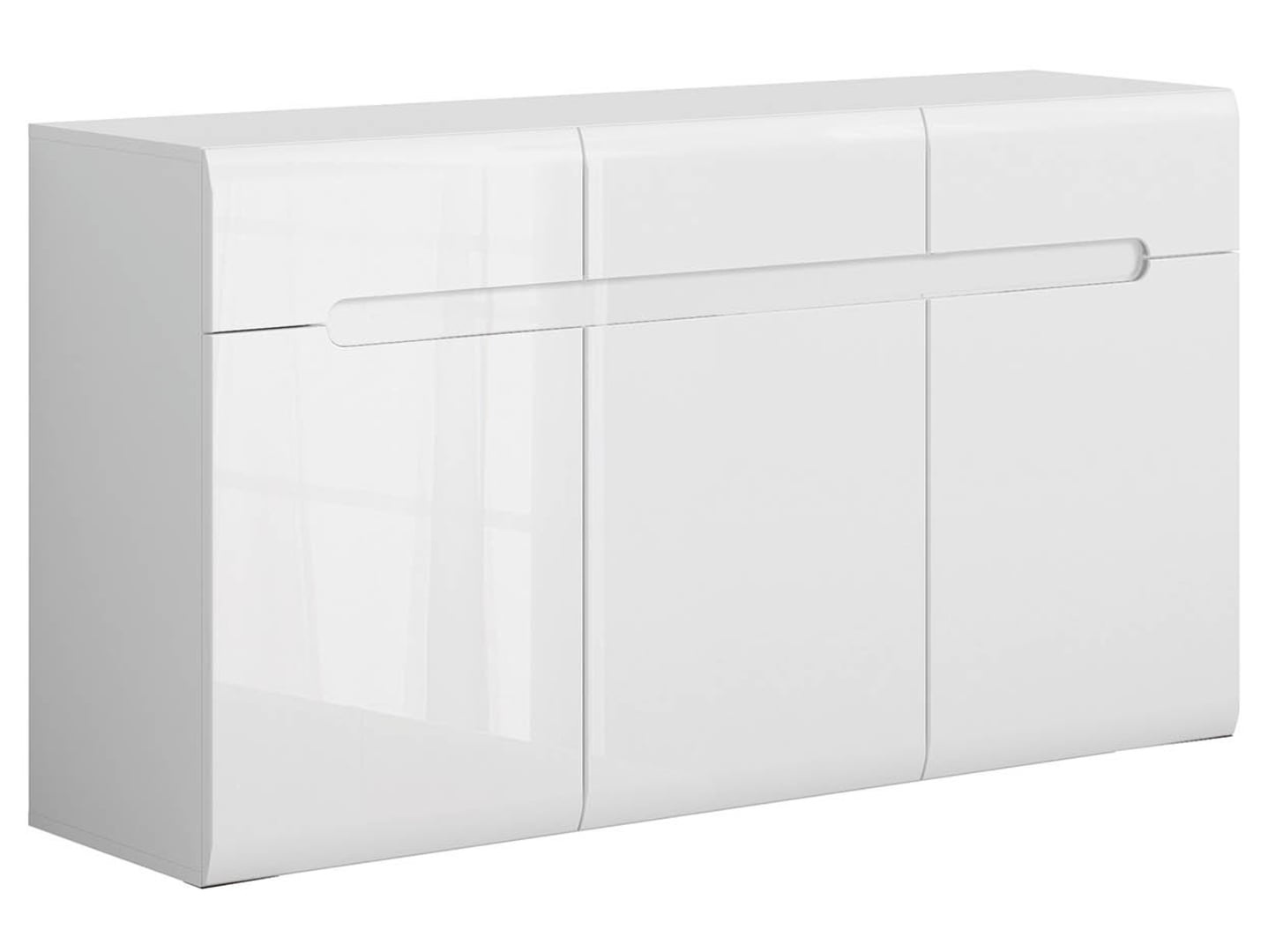 Комод Azteca Trio белый / белый глянцевый