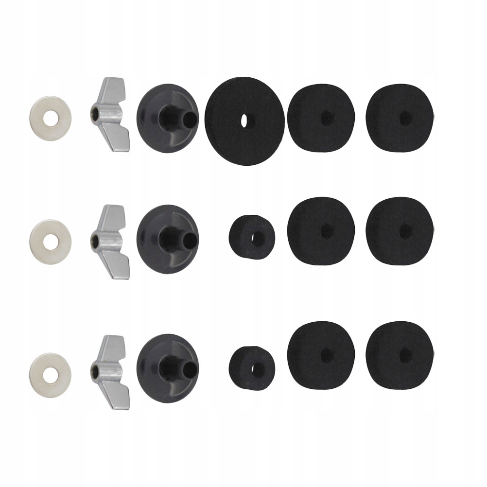 AKCESORIA DO BĘBNA PODKŁADKA FILCOWA 3 PODKŁADKI 18 SZT. Marka bez marki