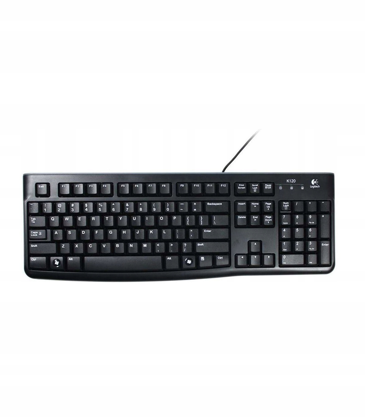 

Klawiatura przewodowa Logitech cicha