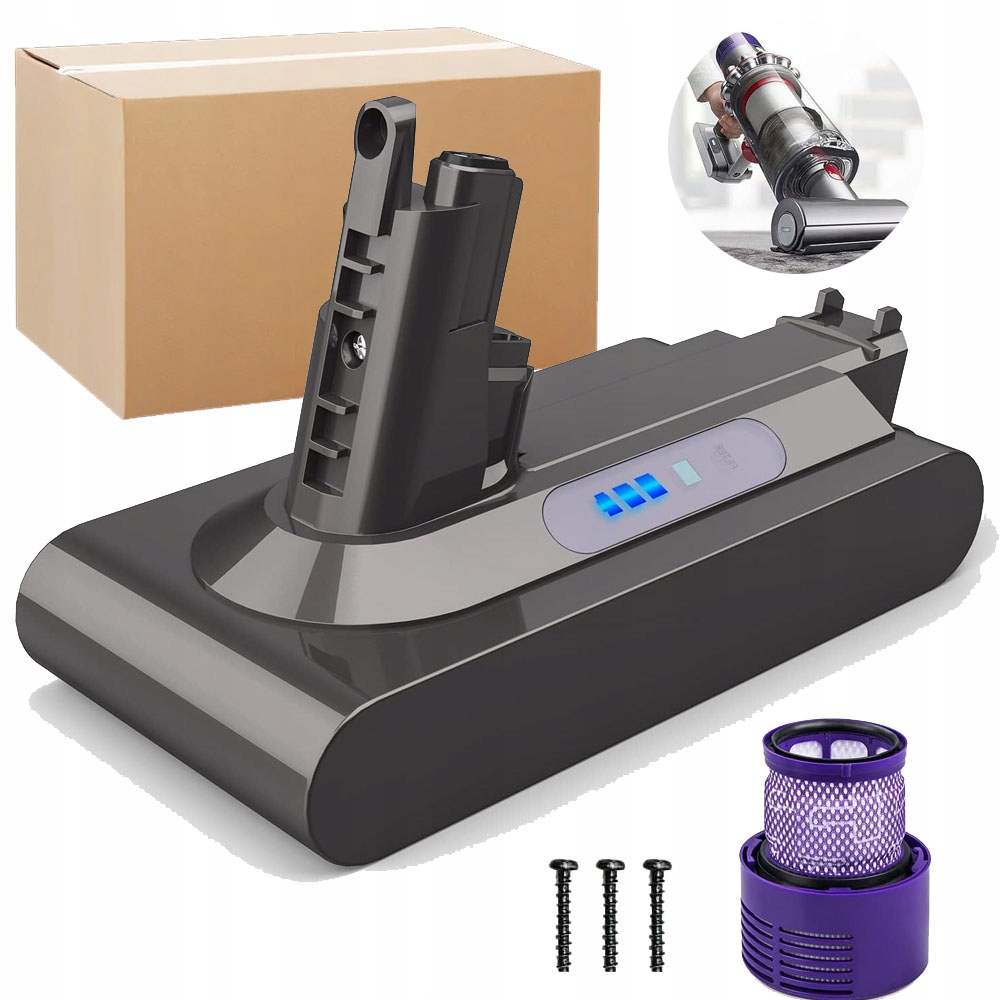 Akumulátor Baterie pro vysavač Dyson V10 25.2V 6000 mAh Filtr