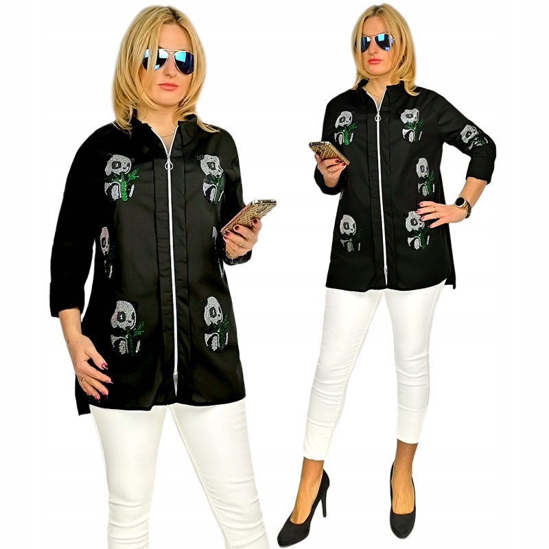 

Modna Asymetryczna Koszula Zamek 42-48 2XL