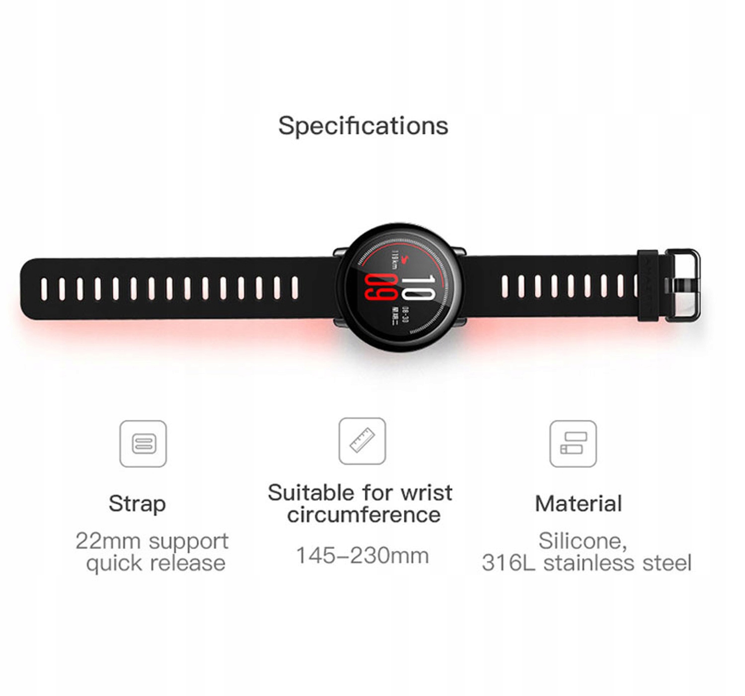 PASEK SILIKONOWY UNIWERSALNY 22mm z TELESKOPAMI EAN (GTIN) 1225485465338