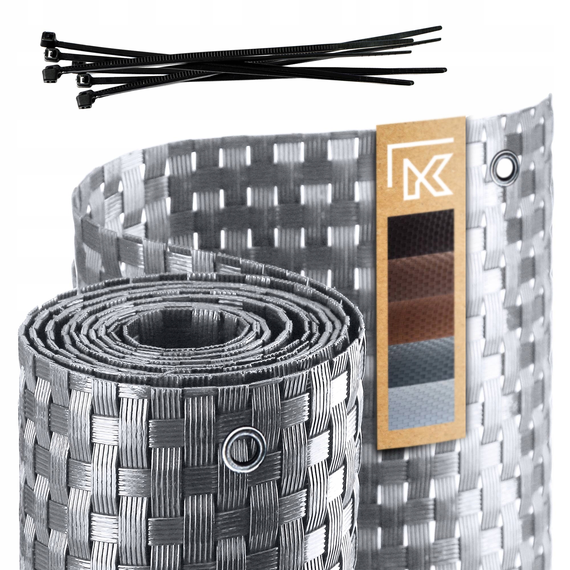 Balkonová Krytka Technorattan 0,9x4 m Šedá Světlá Podložka Balkon Terasa Premium