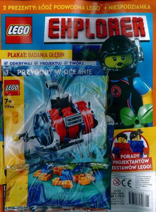 LEGO EXPLORER 1/2023 + 2 dodatki