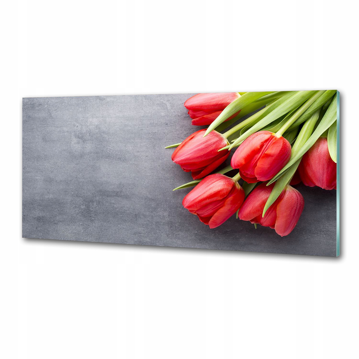 Panel do kuchyne Červené tulipány 125 x 50 cm Lepidlo