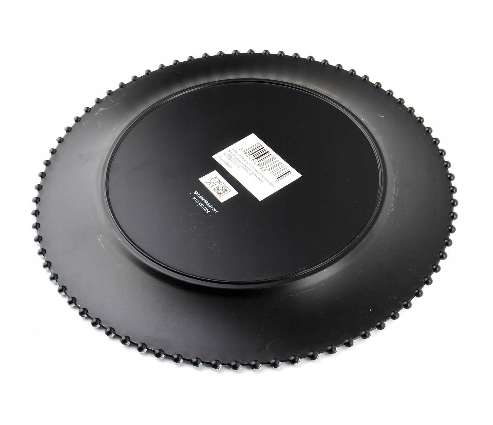 talerz plexi 33xh2cm BIAŁO-SREBRNY — 4