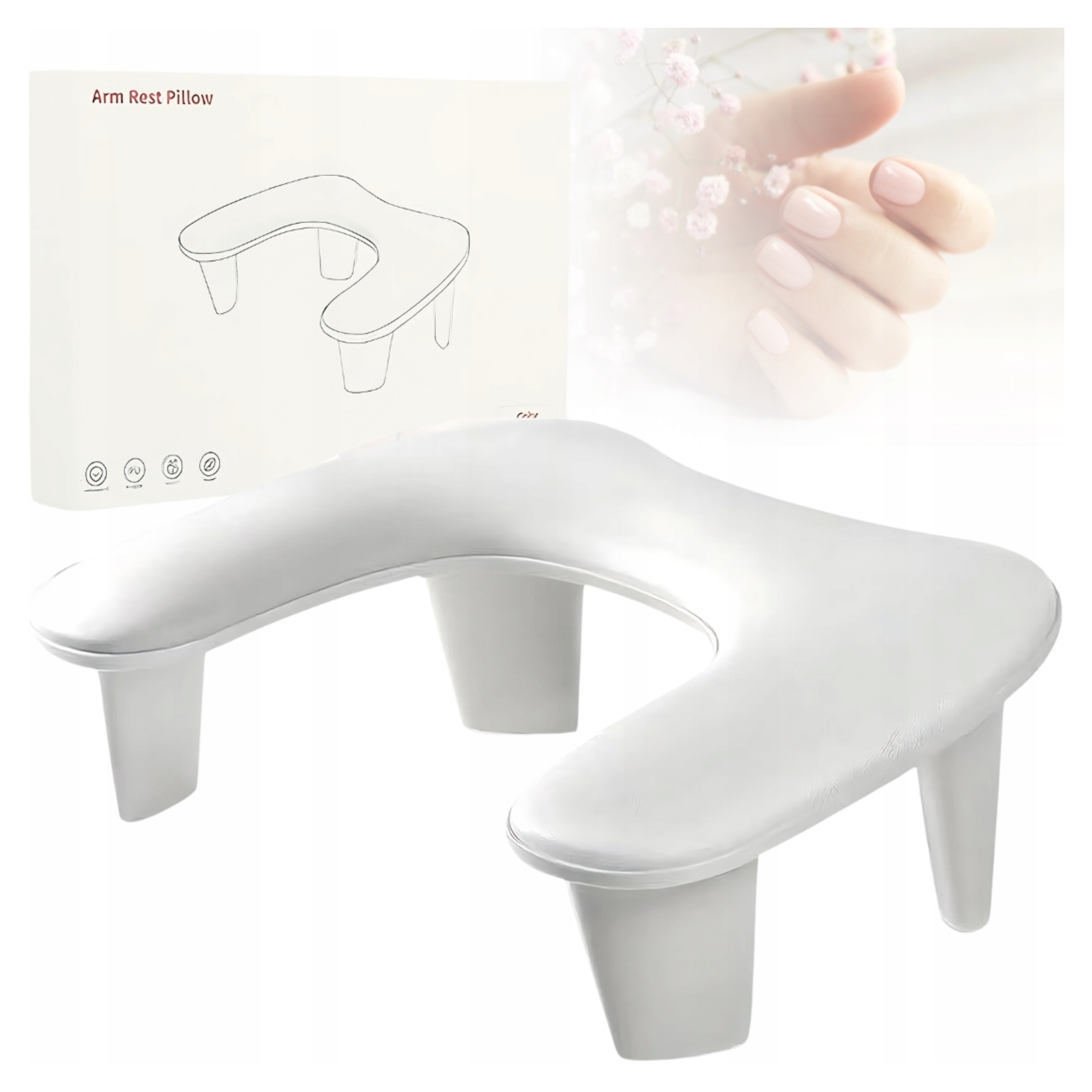 Loketní Opěrka Podložka Na Nehty Manikúra Rukou Salon Z Kůže Polštář