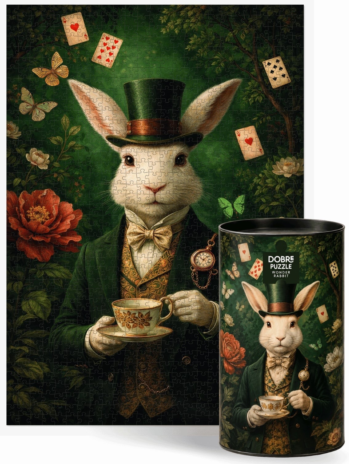 Puzzle 1000 elementów Wonder Rabbit biały królik Wosk i Knot