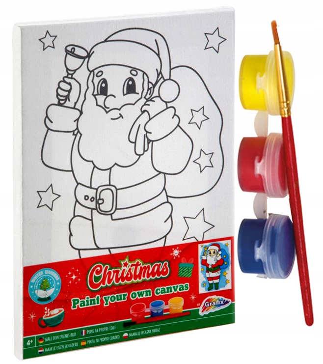 

Świąteczny obrazek na płótnie Mikołaj Gwiazdor