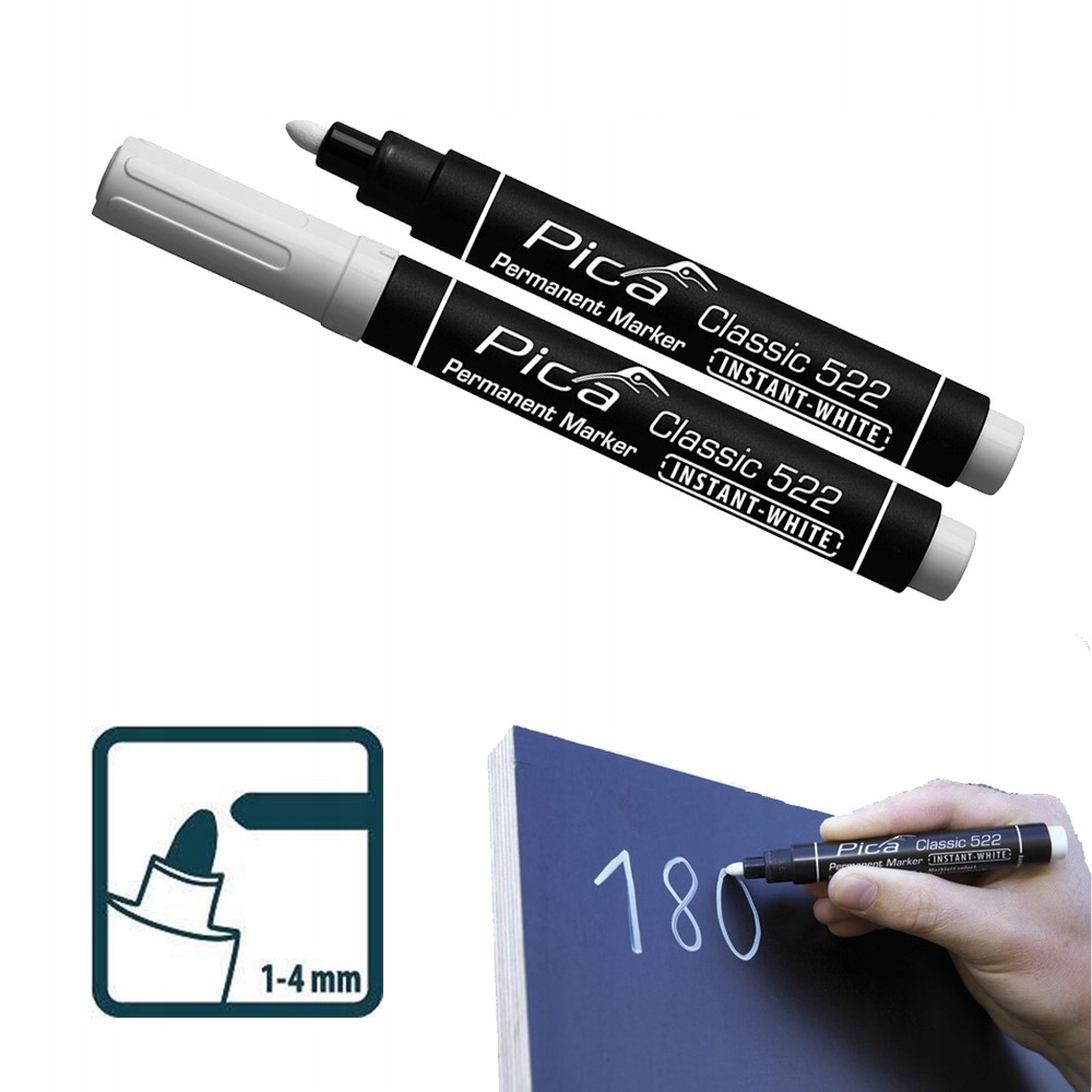 

Pica Classic Marker Permanentny Biały Wodoodporny