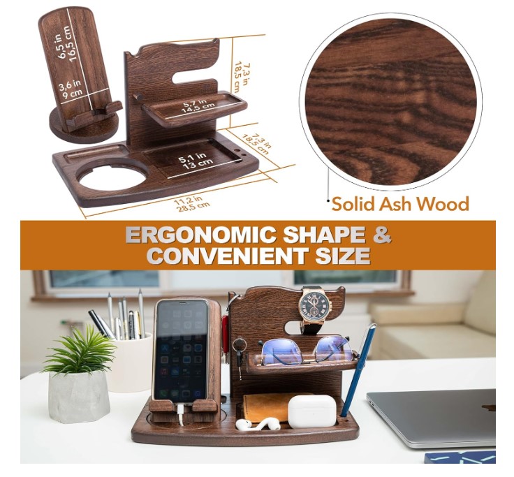 Organizer Stacja dokująca na telefon portfel klucz okulary obrotowy prezent Marka Inna