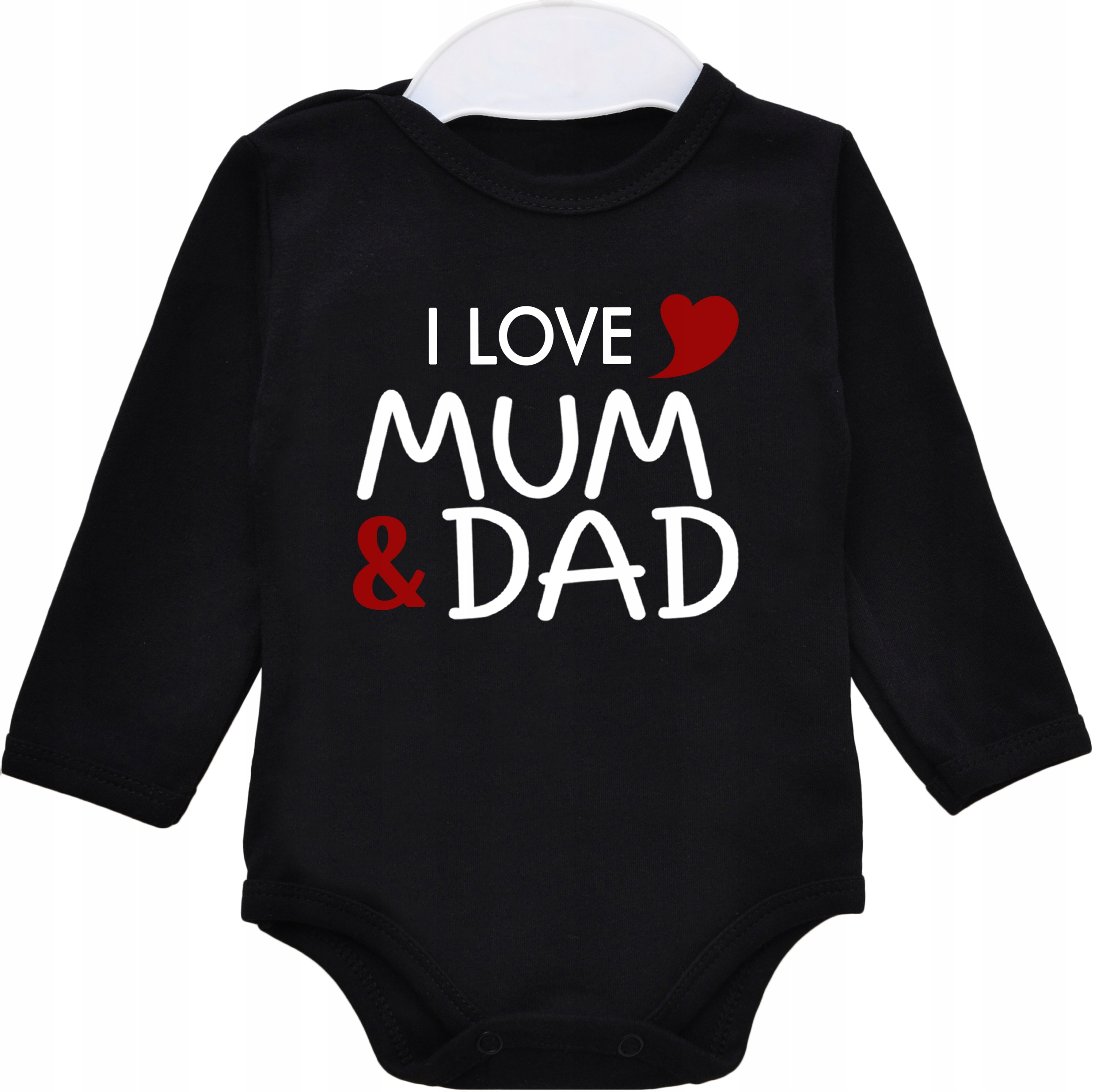 

Body z nadrukiem I love mum&dad dł rękaw r. 74