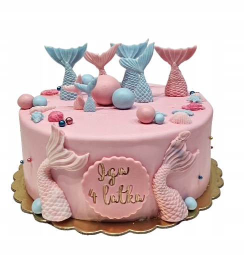 Figurki cukrowe Ogony Syrenki Muszelki Tort morski Zestaw 33 el.