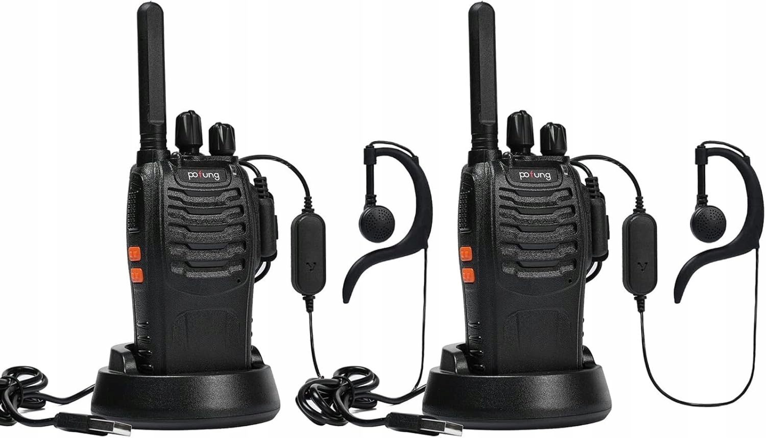 Walkie Talkie PMR446 Bez Licencji 16 Kanałów Led Vox Usb Zestaw 2szt