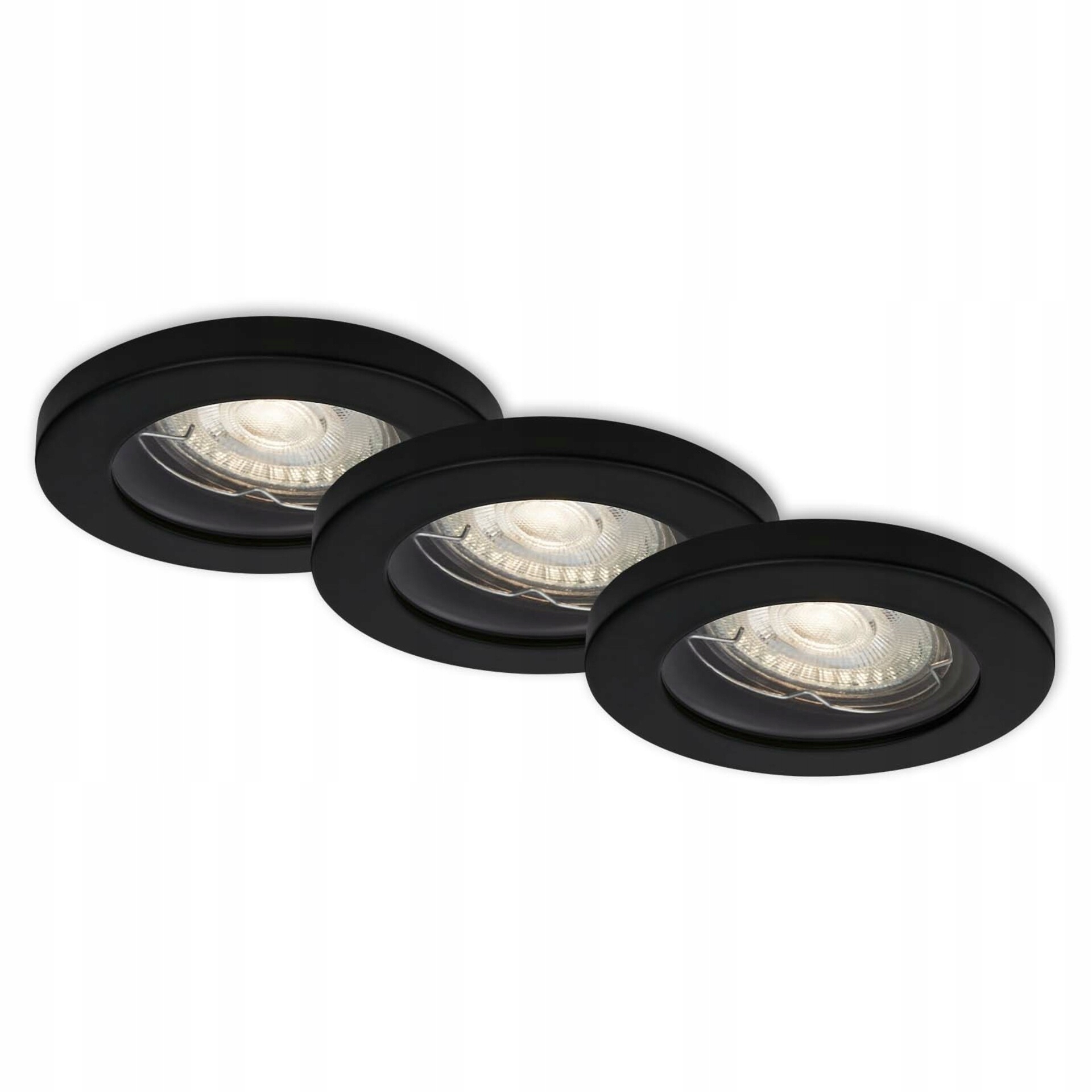 Briloner 3x Led vestavné svítidlo černé 8,5 cm 5W 400lm IP65 sada