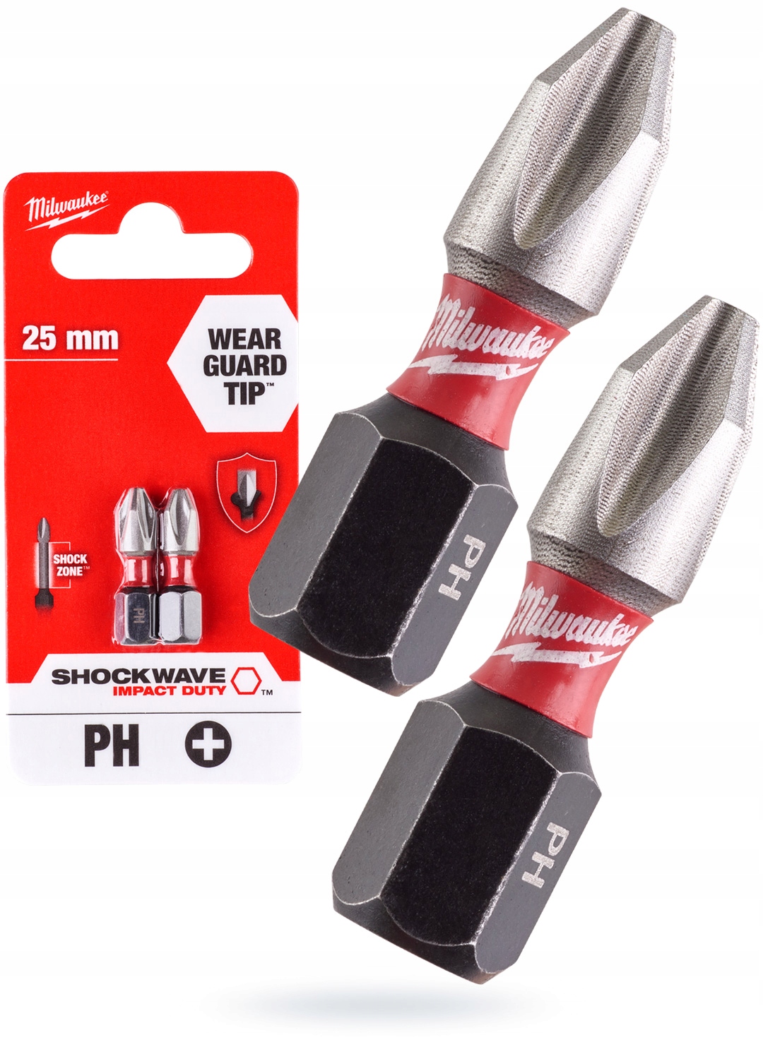

Bit udarowy PH3/25mm Milwaukee Shockwave 2szt.