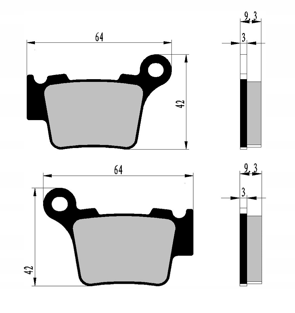 KLOCKI HAMULCOWE TYŁ KTM EXC SX XC-W 125 150 200 Producent Nistal